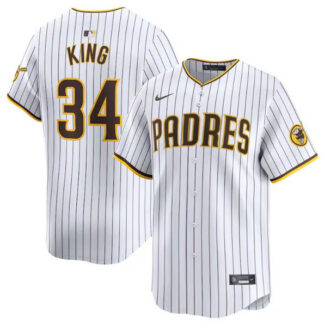 Men's San Diego Padres #34 Michael King White 2024 Home Limited Baseball Stitched Jersey