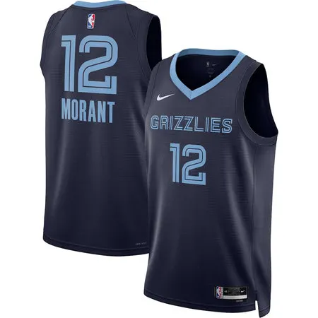 Men's Memphis Grizzlies #12 Ja Morant Nike Navy Swingman Icon Edition Jersey