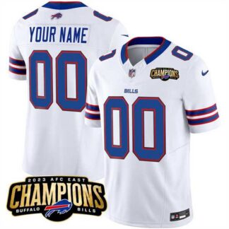 Men & Women & Youth Buffalo Bills Active Player Custom White 2023 F.U.S.E. AFC East Champions Ptach Football Stitch...