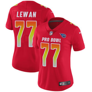 Nike Tennessee Titans #77 Taylor Lewan Red Women’s Stitched NFL Limited AFC 2018 Pro Bowl Jersey