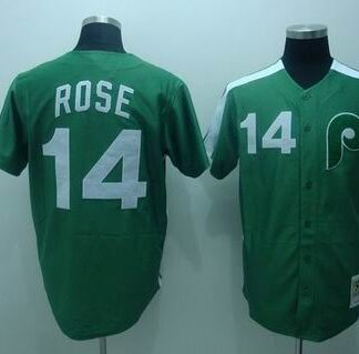 Philadelphia Phillies #14 Rose m&n green Jerseys