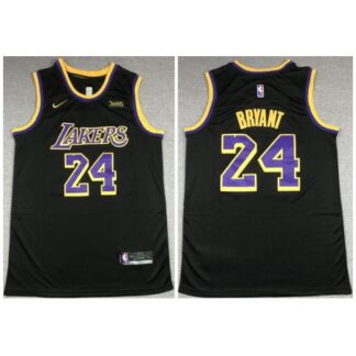 Men's Los Angeles Lakers #24 Kobe Bryant Black Stitched NBA Jersey WIVH