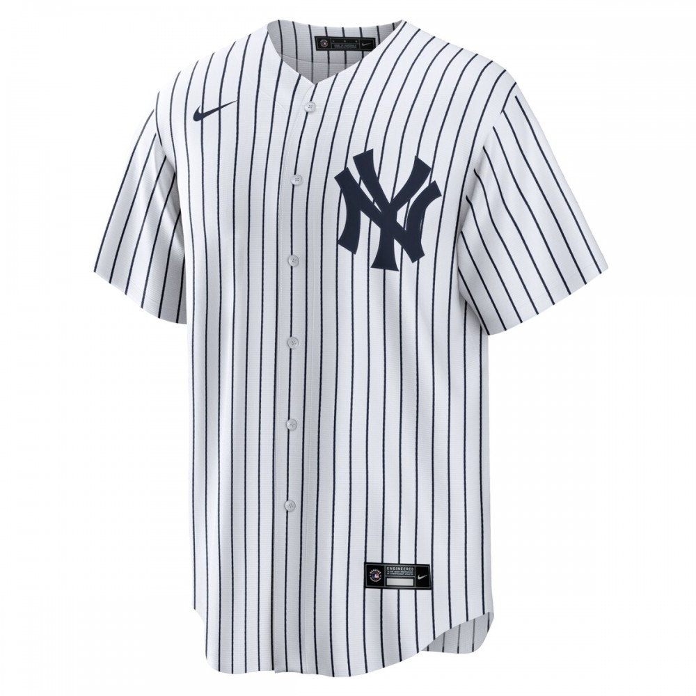 New York Yankees Nike Home Replica Team Jersey - White - Image 2