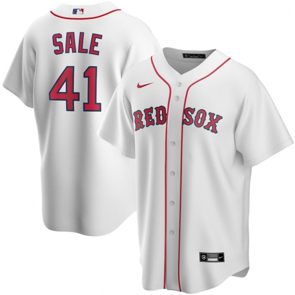 Men's Boston Red Sox Chris Sale #41 Nike White Alternate 2020 Jersey