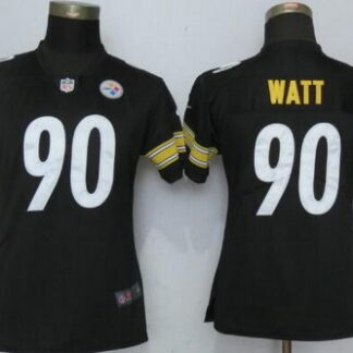 Women's Pittsburgh Steelers #90 T. J. Watt Black 2017 Vapor Untouchable Stitched NFL Nike Limited Jersey