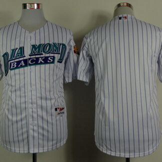 Arizona Diamondbacks Blank 2015 White Pinstripe Jersey