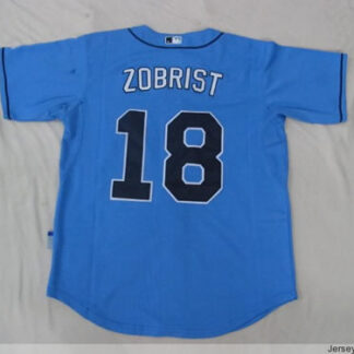 Tampa Bay Rays #18 Zobrist Blue Jerseys.