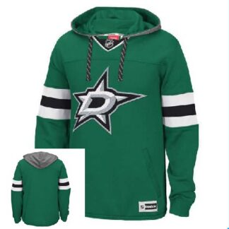 Customized Men's Dallas Stars Any Name & Number Green Stitched Hoodie
