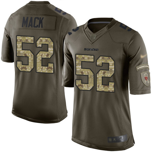 Nike Chicago Bears #52 Khalil Mack Green Men’s Stitched NFL Limited 2015 Salute to Service Jersey