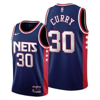 Brooklyn Brooklyn Nets #30 Seth Curry Men’s 2021-22 City Edition Throwback 90s Wordmark Navy NBA Jersey Men’s